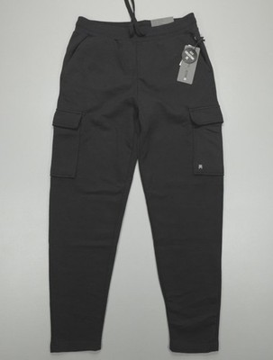 Kenneth Cole Active Cargo Pants Tapered Fit Black Size M Heavyweight Knit