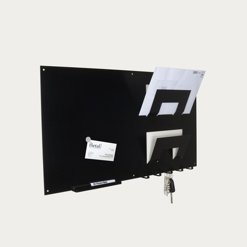 Wall Mounted Magnetic Memo Board Letter Rack and Key Holder by THE METAL HOUSE - Picture 3 of 6