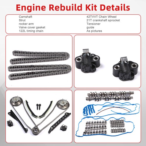 Kit de cadena de distribución brazos elevadores de levas para Ford F150 Lincoln Expedition Explorer 5,4 L - Imagen 5 de 9