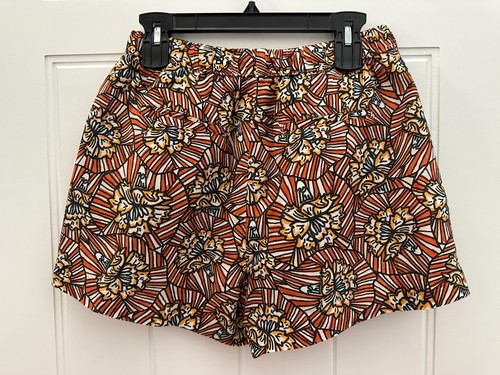 Cynthia Rowley pantaloncino donna 100% lino floreale con coulisse tasche grandi - Foto 2 di 2