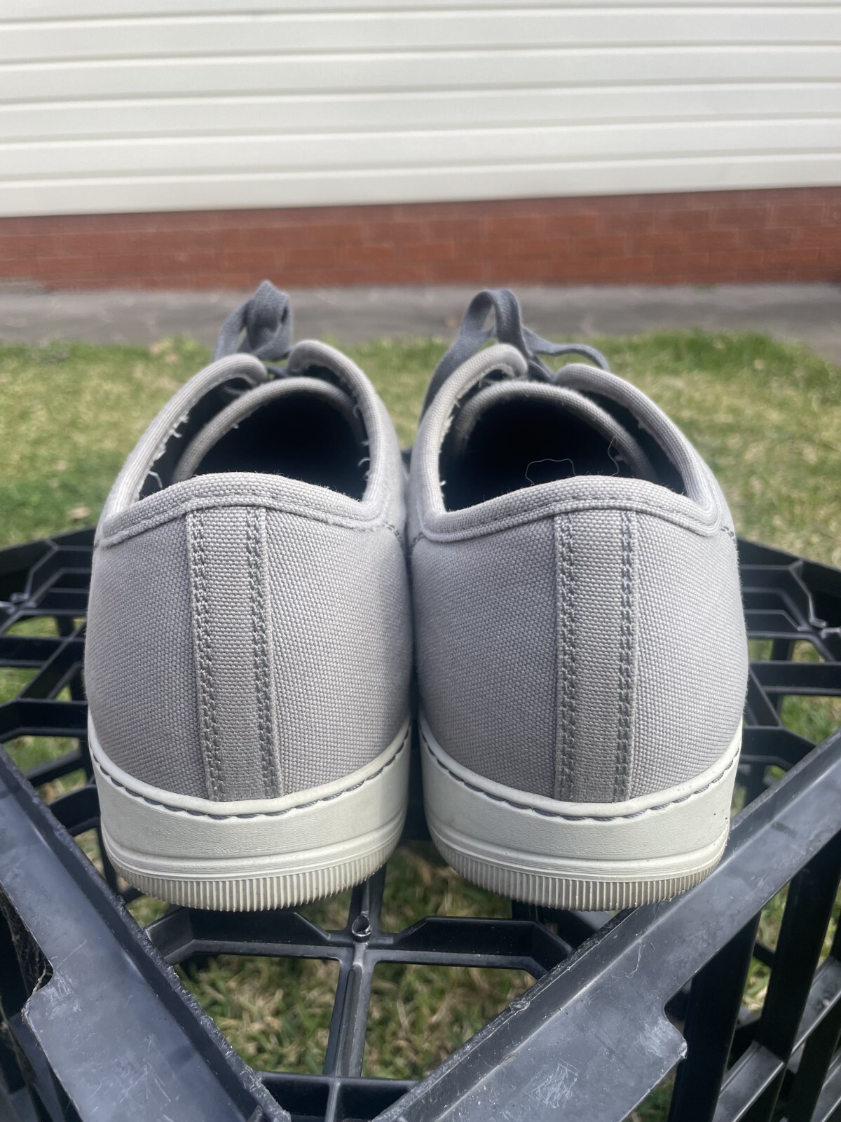 RRP$874 LANVIN DBB1 Low Top Canvas Sneakers Grey - Size 10 image 10