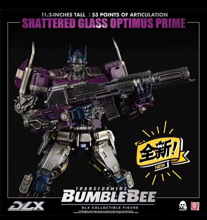 ThreeZero Transformers Bumblebee Shattered Glass Optimus Prime 11 in Limited New - Image 4 of 4