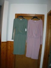 Long Sleeve Midi Dresses ,Nine West size XXL,MD, Sage Green & Light Grape, Slit