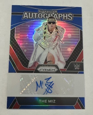 2024 Panini Prizm WWE The Miz #SA-MIZ Superstar Autographs Blue 12
