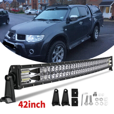 42'' Curved LED Light Bar Arbeitsscheinwerfer Offroad Fit Mitsubishi L200 Triton