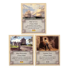 3 Pack: Longest Turn, Development & Port Cards compatible with Settlers of Catan
