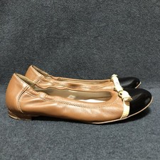 AGL Attilio Quiusti Leombruni Shoes Womens 38.5 Ballet Flat D558034 Brown Italy