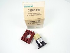 SIEMENS 3SB02-P3B PUSHBUTTON 22 MM BLACK MUSHROOM NEW