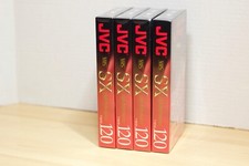 Lot of 4 NEW JVC T-120 SX 6-Hour High Performance Blank Video VHS Tape - SX 120