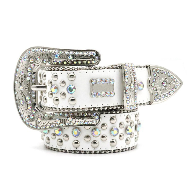 Western Rhinestone Belt Cowgirl Cowboy Crystal Studded Punk Belts