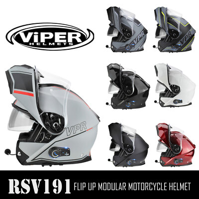 VIPER RSV191 BLINC BLUETOOTH FLIP FRONT CRASH MOTORRAD DVS MOTORRADHELM