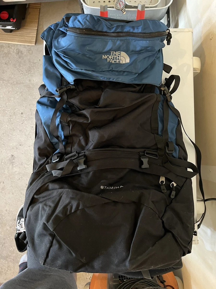North face backpack black and blue store