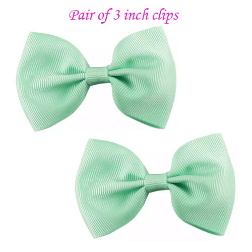 Baby Kinder Haarzubehör Set Paar Mädchen Haarspangen – Alligator-Clips Mit Schleifen, Bunt, Aus Metall & Stoff Mädchen Haarschleifen