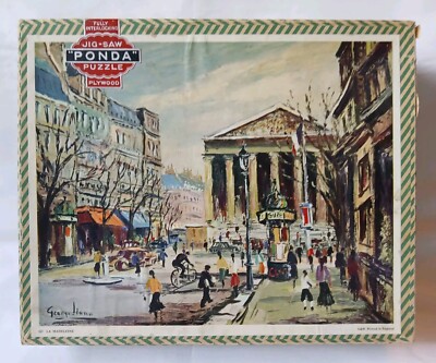Ponda La Madelaine Kirche Paris G Hann 750 Teile Holzpuzzle Selten