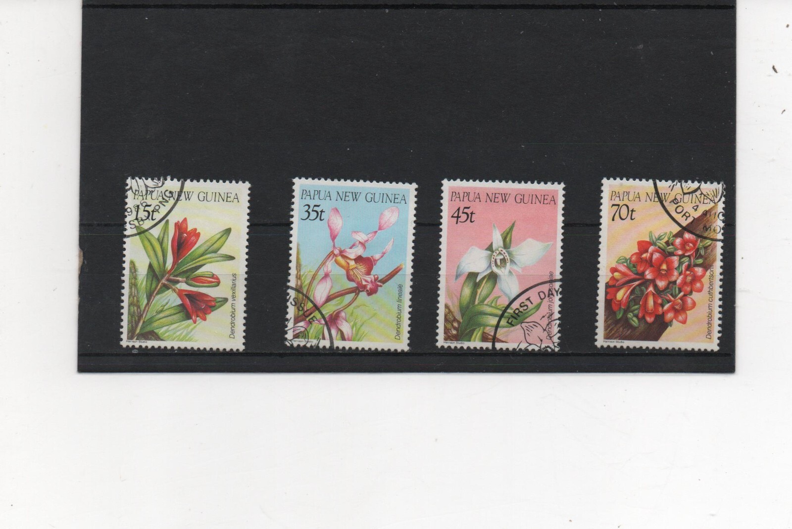 Papua New Guinea Stamps 1986 Flowers- Orchids set of 4 Very Fine Used ...