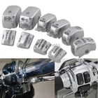 10PCS Hand Control Switch Housing Button Caps Kits For Harley Touring 1996-2013