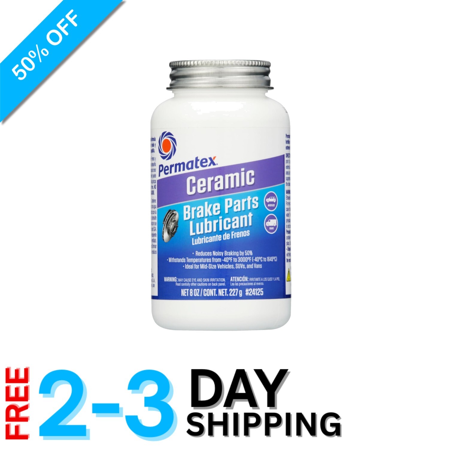 Extreme Temperature Brake Lubricant - 8 oz Ceramic Paste for Durable Maintenance