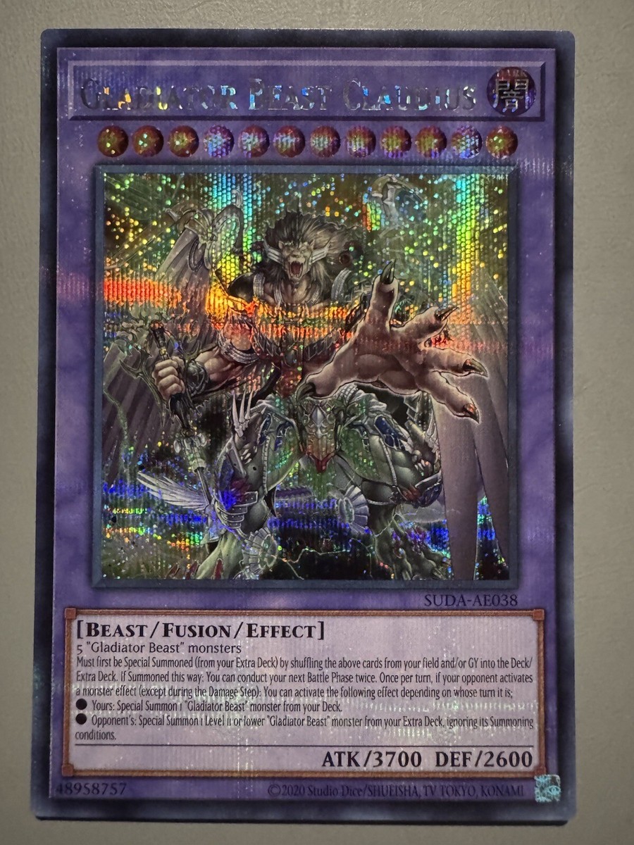 YUGIOH GLADIATOR BEAST CLAUDIUS ASIA ENGLISH EDITION SUDA