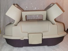 VTG Plano 5001 Brown/Beige Removeable Tray Sewing Craft Fishing Tackle box case