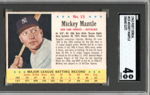 1963 Mickey Mantle #15