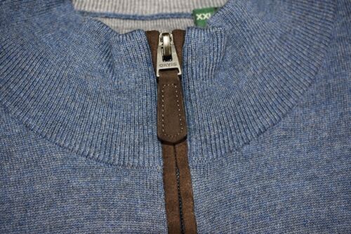 Orvis Quarter Zip Sweater Mens XXL Long Sleeve Blue Merino Wool - Picture 2 of 12