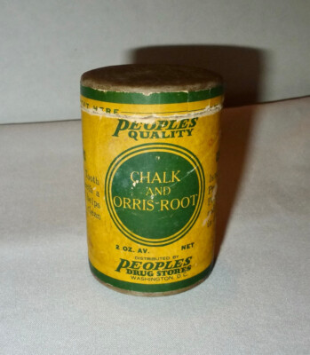 Vintage Peoples Drug Stores Wash. D.C. Chalk and Orris Root Tooth Powder 2oz.