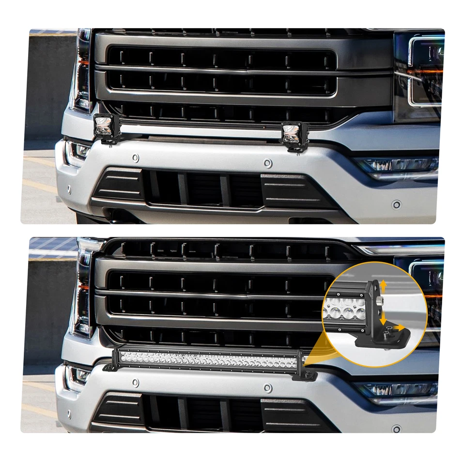 2024 Bumper 30-35" Straight LED Light Bar Mount Bracket For Ford F-150 F150 2024 - Image 2 of 4