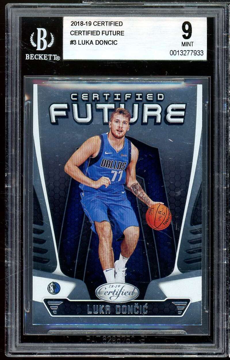 Luka Doncic Rookie Card 2018-19 Certified Certified Future #3 BGS 9