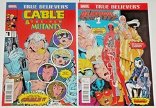 MARVEL TRUE BELIEVERS NEW MUTANTS #87 #98 REPRINT COMIC BOOK 1ST CABLE DEADPOOL