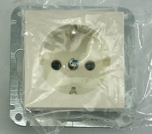 Prise Schuko OPUS 55 blanc polaire | 2 broches | 10/16A | 250V | 512.430.37 - Photo 5/6