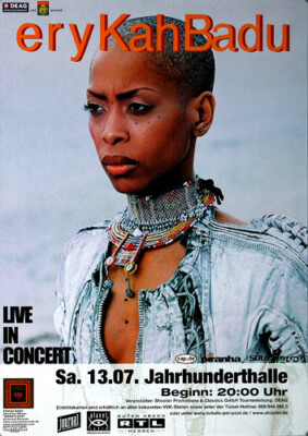 Erykah Badu - Mamas Gun, Frankfurt 2002 | Konzertplakat | Poster