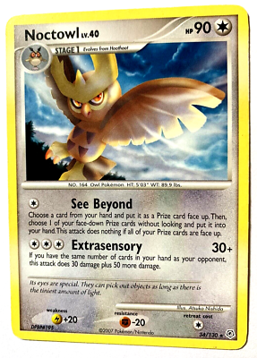 owl pokemon card Trading Game Sword Shield Base Set Single Card Rare Noctowl 144 Pokmon Hit Points90 HP Form Noctowl (Neo Genesis 42) -