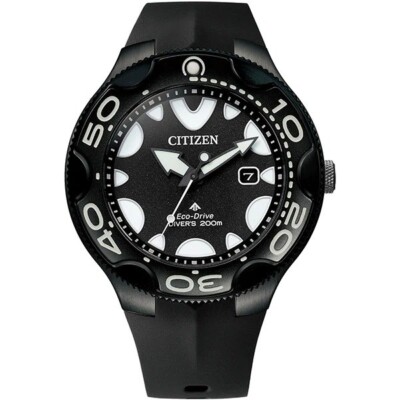 Citizen BN0235-01E Eco-Drive Solar Diver's 200M Black Watch Japan Model