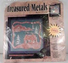 Treasured Metals By Acclaim Log Cabin Silhouette Kit Metalworkin Crafting  NIP