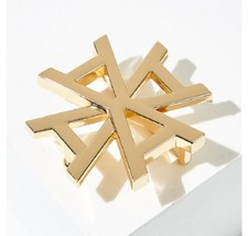 14K GOLD Plated BELT BUCKLE India Hicks LETTER A Fashion Accessory Gift NIB