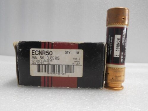 New Lot Bullet ECNR50 50 Amp Fuses FRN-R-50 250 Volts NIB - Picture 2 of 2
