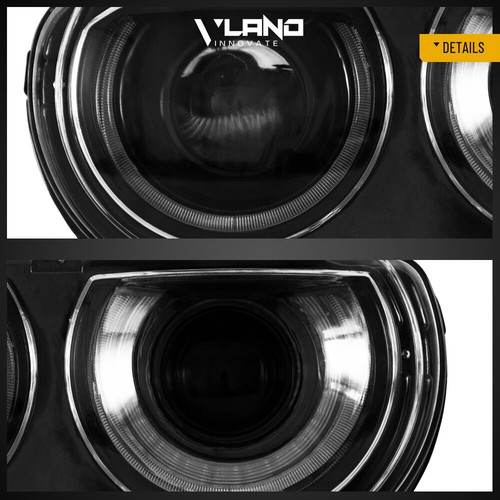 VLAND Headlights DRL Sets+LED Bulbs Kits For 3rd Gen Dodge Challenger 2008-2014 - Picture 7 of 22