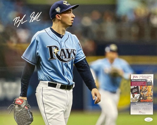 Autógrafo BLAKE SNELL FIRMADO A MANO 16x20 Tampa Bay RAYS FOTO CERTIFICADA JSA - Imagen 3 de 9