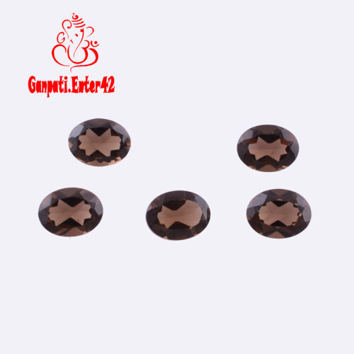 Smoky Quartz Loose Gemstone Faceted Oval Cut 8x6 MM Natural Calibrated Size E - Picture 2 of 8