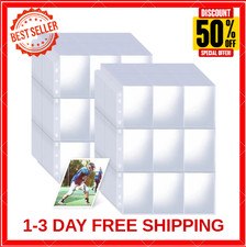 1800 Pockets Card Sleeves Binder Sheets, Double-Sided Trading Card Pages Sleeves