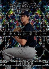 2026 Panini Stars & Stripes Prizm USA Baseball Liam Peterson #21 Prizmatic Disco