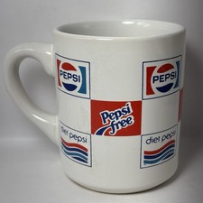 Vintage Pepsi Diet Pepsi Pepsi Free Cola Mug Cup Soda advertising