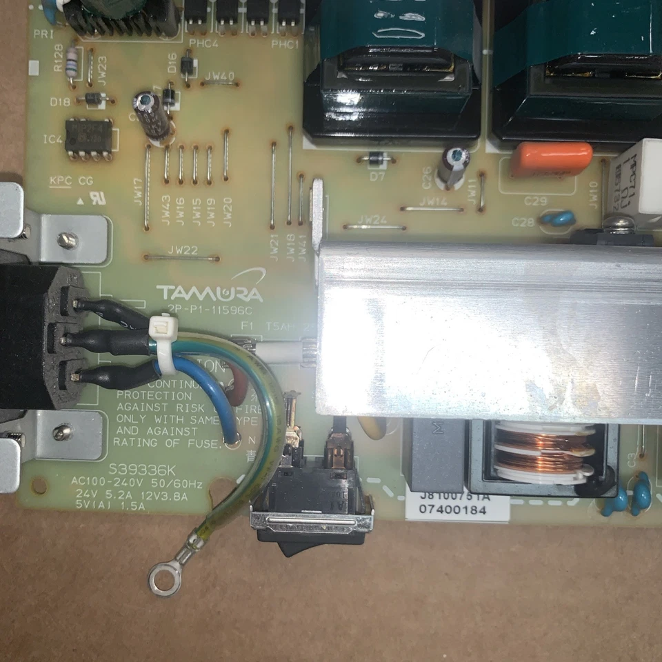 NEC LCD2490WUXI Monitor Power Supply Board  2P-P1-11596C S39336K - Image 2 of 2