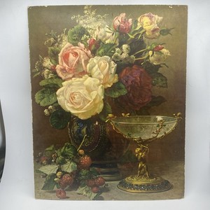 Floral Bouquet Print By G Robie Mounted Unframed 20 x 16