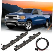 Pair of LED Front Grill Lights Compatible with Dodge Ram 1500 Big Horn Smoked