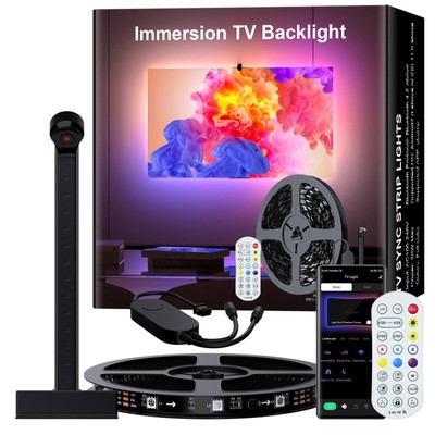 TV LED Backlight with Sensor,16.4FT RGB Strip Lights for 65-80 inch PC, TV, M...