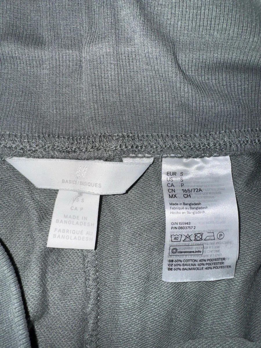 Pantalones de chándal H&M Basics para mujer pequeños verdes cintura alta informales elásticos ¡NUEVOS SIN ETIQUETAS!