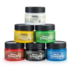 Falling in Art Water-Soluble Block Printing Ink, 6-Color Printmaking Ink Set for