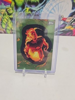 2025 Topps Marvel Comic Book Heroes  2000's Green Human Torch Refractor /99