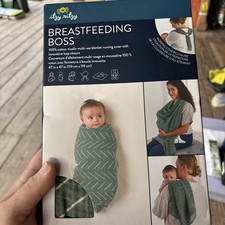 Itzy Ritzy Muslin Breastfeeding Boss Nursing Cover Sage Green
